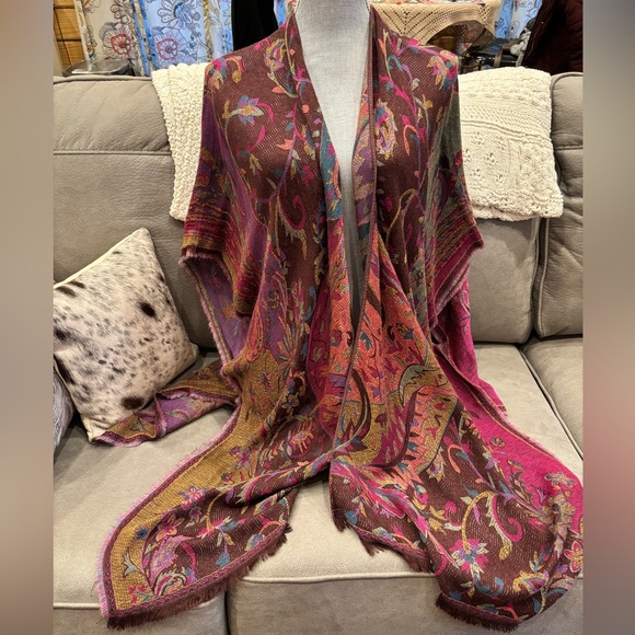Other - Floral Multicolor viscose Shawl Wrap